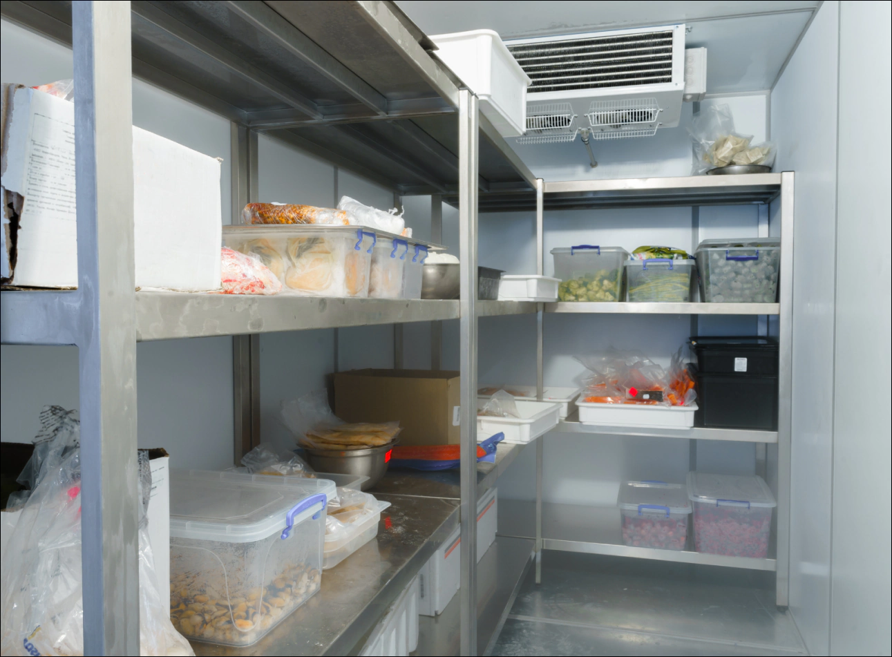 refrigerator chamber of a restaurant